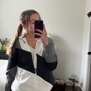 Puma Colorblock Bomber Jacket - White, Black & Gray